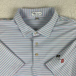 Peter Millar Summer Comfort Polo Men's XL Striped Short Sleeve Spandex